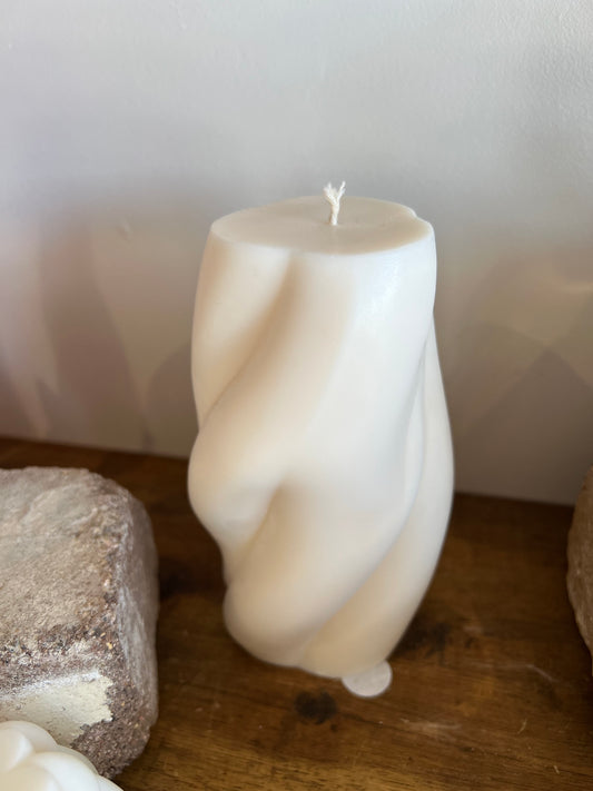 Large Twisted Pillar Candle